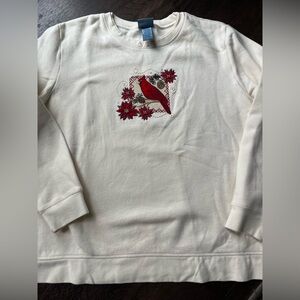 Classic elements embroidered Christmas crewneck